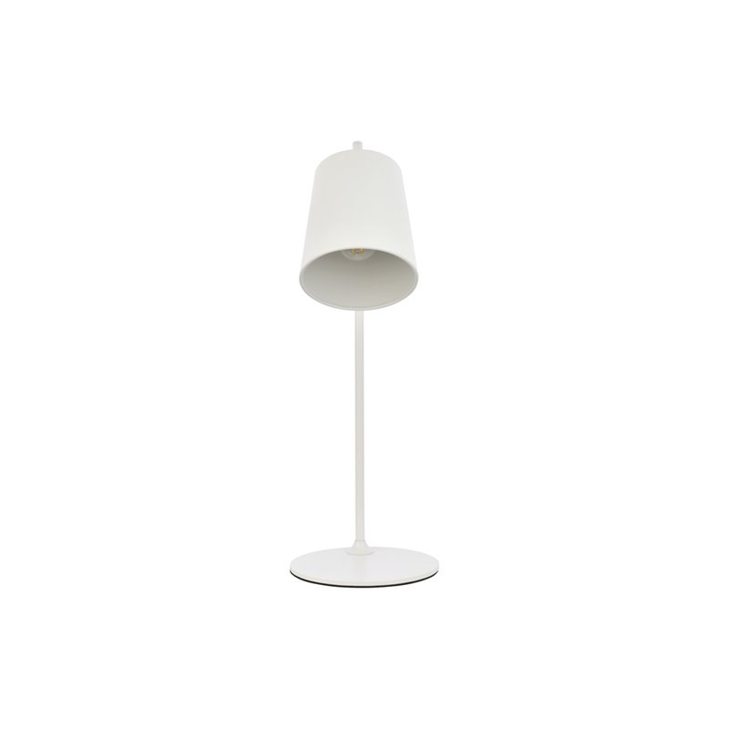 Living District Leroy 1-Light Modern Metal Table Lamp in White