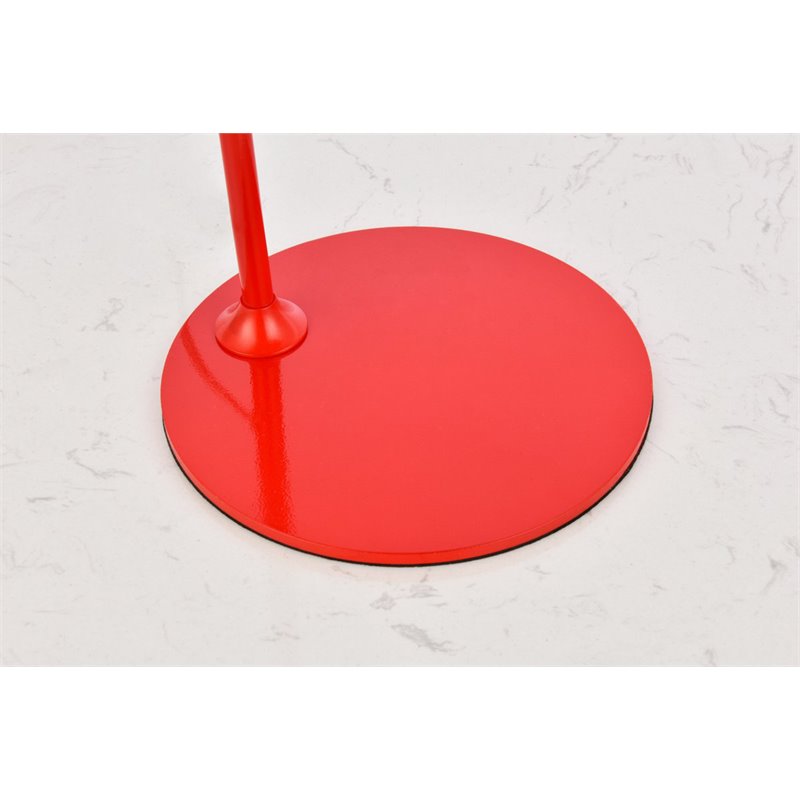 Living District Leroy 1-Light Modern Metal Table Lamp in Red