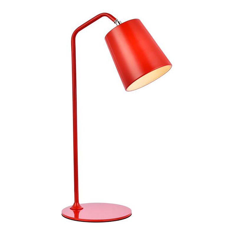 Living District Leroy 1-Light Modern Metal Table Lamp in Red