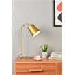 Living District Leroy 1-Light Modern Metal Table Lamp in Brass