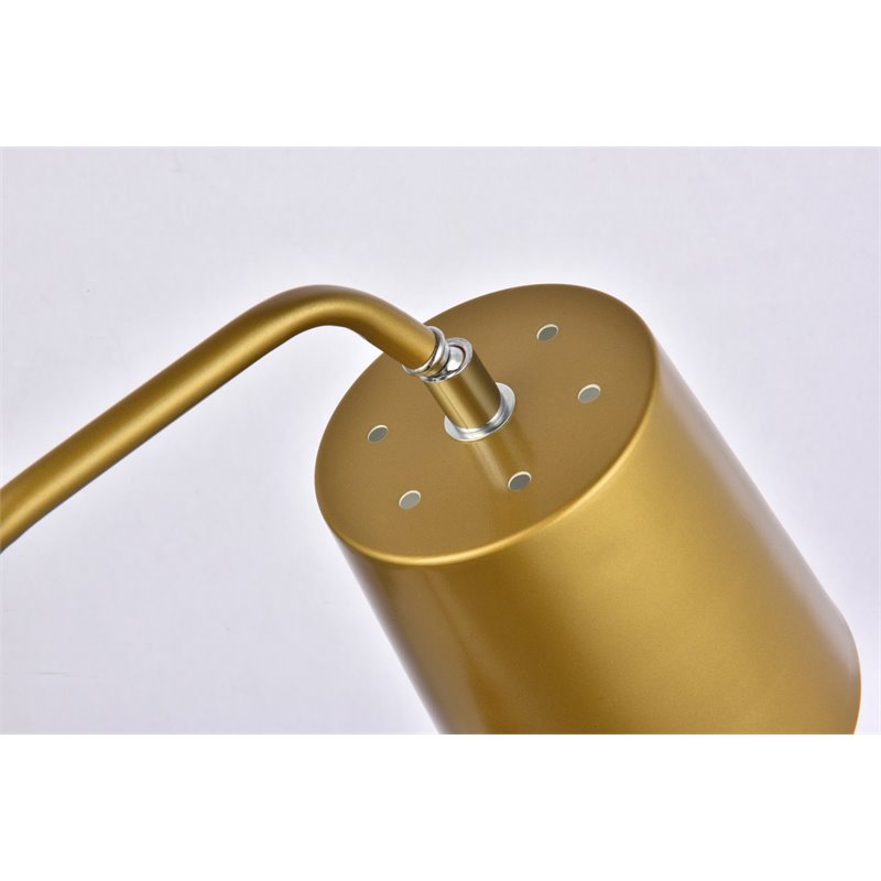 Living District Leroy 1-Light Modern Metal Table Lamp in Brass