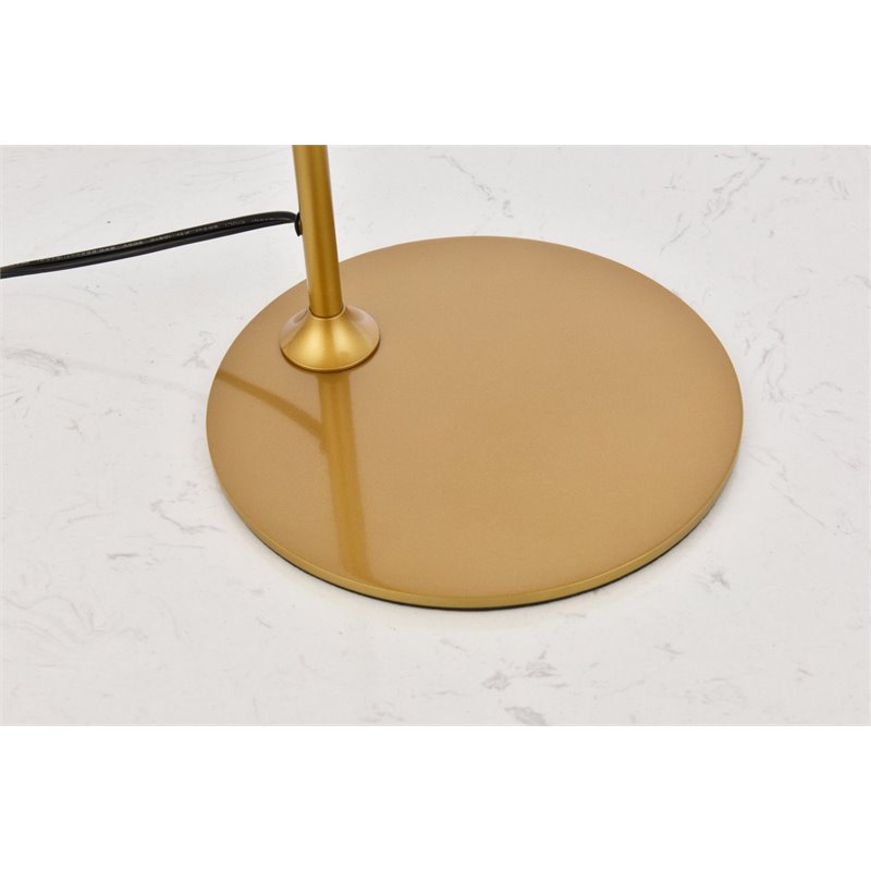Living District Leroy 1-Light Modern Metal Table Lamp in Brass