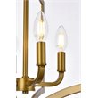 Living District Kiera 4-Light Mid-Century Metal Pendant in Brass