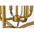 Living District Kiera 4-Light Mid-Century Metal Pendant in Brass