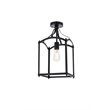 Living District Janet 1-Light Mid-Century Metal Flush Mount in Black