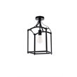 Living District Janet 1-Light Mid-Century Metal Flush Mount in Black