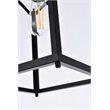 Living District Janet 1-Light Mid-Century Metal Flush Mount in Black
