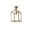 Living District Janet 1-Light Mid-Century Metal Flush Mount in Brass