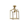 Living District Janet 1-Light Mid-Century Metal Flush Mount in Brass