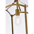 Living District Janet 1-Light Mid-Century Metal Flush Mount in Brass