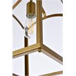 Living District Janet 1-Light Mid-Century Metal Flush Mount in Brass