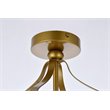 Living District Janet 1-Light Mid-Century Metal Flush Mount in Brass