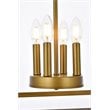 Living District Janet 4-Light Mid-Century Metal Pendant in Brass