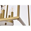 Living District Janet 4-Light Mid-Century Metal Pendant in Brass