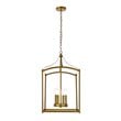 Living District Janet 4-Light Mid-Century Metal Pendant in Brass