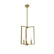 Living District Vino 3-Light Mid-Century Metal Pendant in Brass