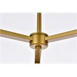 Living District Vino 3-Light Mid-Century Metal Pendant in Brass