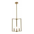 Living District Vino 3-Light Mid-Century Metal Pendant in Brass