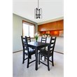 Living District Hoffman 4-Light Mid-Century Metal Pendant in Black