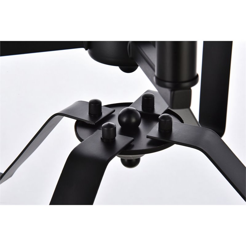 Living District Hoffman 4-Light Mid-Century Metal Pendant in Black