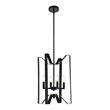 Living District Hoffman 4-Light Mid-Century Metal Pendant in Black