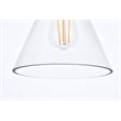 Living District Mera 1-Light Mid-Century Metal Pendant in Brass and Clear