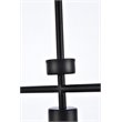 Living District Mera 3-Light Mid-Century Metal Pendant in Black and Clear