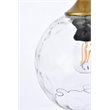 Living District Cashel 1-Light Mid-Century Metal Pendant in Brass/Clear Finish