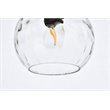 Living District Cashel 1-Light Mid-Century Metal Pendant in Chrome/Clear