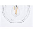 Living District Cashel 1-Light Mid-Century Metal Pendant in Chrome/Clear Finish