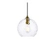 Living District Cashel 1-Light Mid-Century Metal Pendant in Brass and Clear