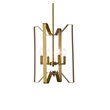 Living District Hoffman 4-Light Mid-Century Metal Pendant in Brass