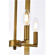 Living District Hoffman 4-Light Mid-Century Metal Pendant in Brass