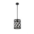 Living District Levante 1-Light Mid-Century Metal Pendant in Black Finish