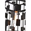 Living District Levante 1-Light Mid-Century Metal Pendant in Black Finish