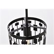 Living District Levante 1-Light Mid-Century Metal Pendant in Black Finish