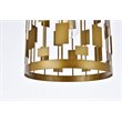 Living District Levante 1-Light Mid-Century Metal Pendant in Brass Finish