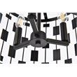 Living District Levante 3-Light Mid-Century Metal Pendant in Black