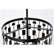Living District Levante 3-Light Mid-Century Metal Pendant in Black