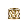 Living District Levante 3-Light Mid-Century Metal Pendant in Brass