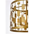 Living District Levante 3-Light Mid-Century Metal Pendant in Brass