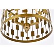 Living District Levante 3-Light Mid-Century Metal Pendant in Brass