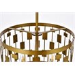 Living District Levante 3-Light Mid-Century Metal Pendant in Brass