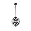 Living District Levante 1-Light Mid-Century Metal Pendant in Black