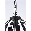 Living District Levante 1-Light Mid-Century Metal Pendant in Black