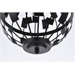 Living District Levante 1-Light Mid-Century Metal Pendant in Black