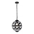 Living District Levante 1-Light Mid-Century Metal Pendant in Black