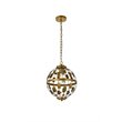 Living District Levante 1-Light Mid-Century Metal Pendant in Brass