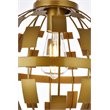 Living District Levante 1-Light Mid-Century Metal Pendant in Brass