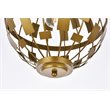 Living District Levante 1-Light Mid-Century Metal Pendant in Brass